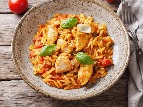 One-Pot Creamy Tomato Chicken Orzo