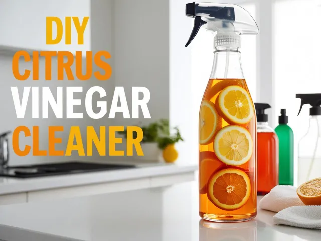 DIY Citrus Vinegar Cleaner (Safe for Counters & Mirrors)