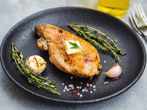 Pan-Seared Chicken with Garlic Herb Butter