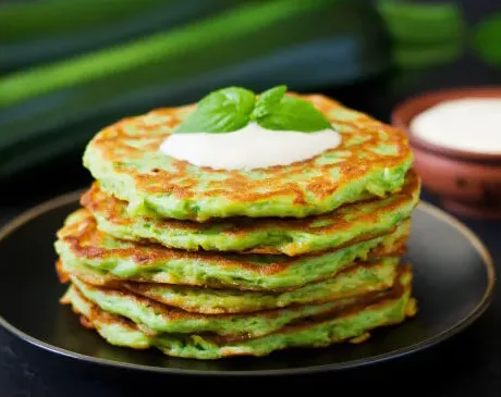Zucchini Fritters with Yogurt Garlic Dip (Crispy & Light)
